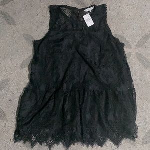 Laced top with black underneath